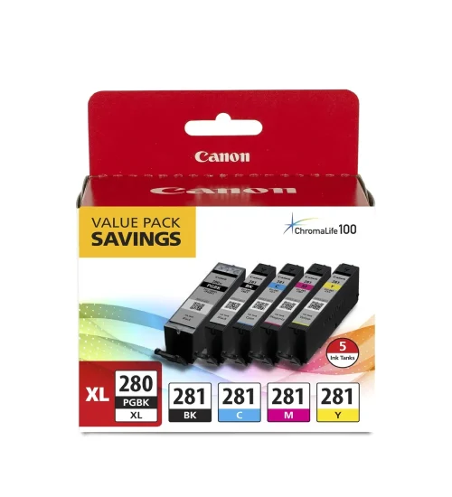 Canon Color Pack Compatible to TR8520, TR7520, TS9120 Series,TS8120 Series, TS6120 Series