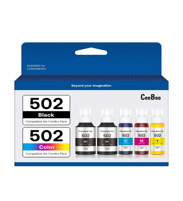 High Capacity Compatible Refill Ink Bottle Replacement for Epson 502 Ink Refill Bottles