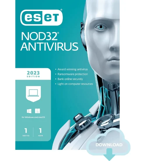 ESET NOD32 Antivirus | 2023 Edition | 1 Device | 1 Year | Antivirus Software