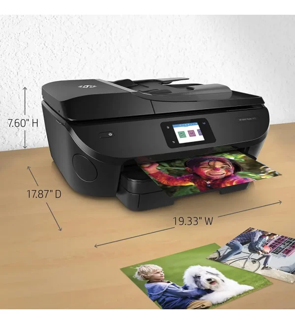 HP Envy Photo All-in-One Wireless Color Inkjet Printer - Black -Print Copy Scan Fax - 15 ppm, 4800 x 1200 dpi - Image 4