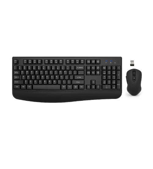 Wireless Keyboard and Mouse Combo, Full-Sized Ergonomic Computer Keyboard with Wireless