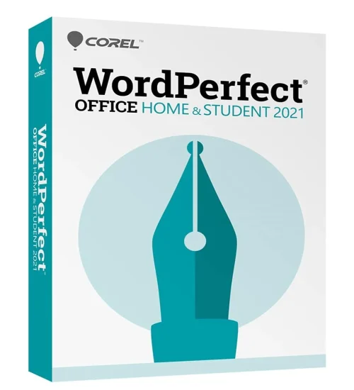 Word processor, spreadsheet, and presentation software included in the Office Suite is Corel WordPerfect Office Home & Student 2021.