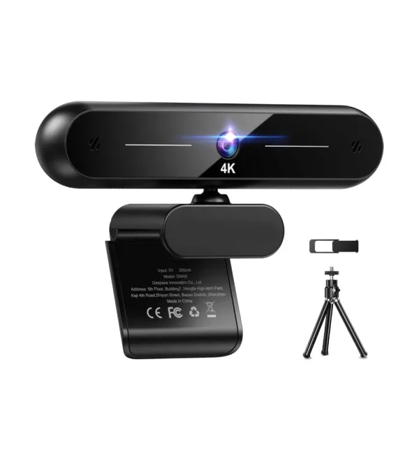 Webcam with Microphone Autofocus HD Web Camera with Sony Sensor, Privacy Cover & Tripod, Plug and Play USB 8MP Camera